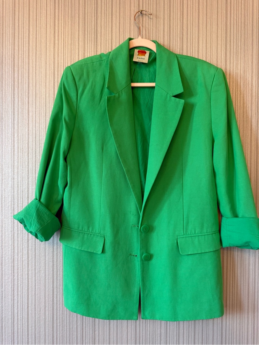 FARM Rio Vibrant Green Two-Button Blazer - Picture 8 of 15